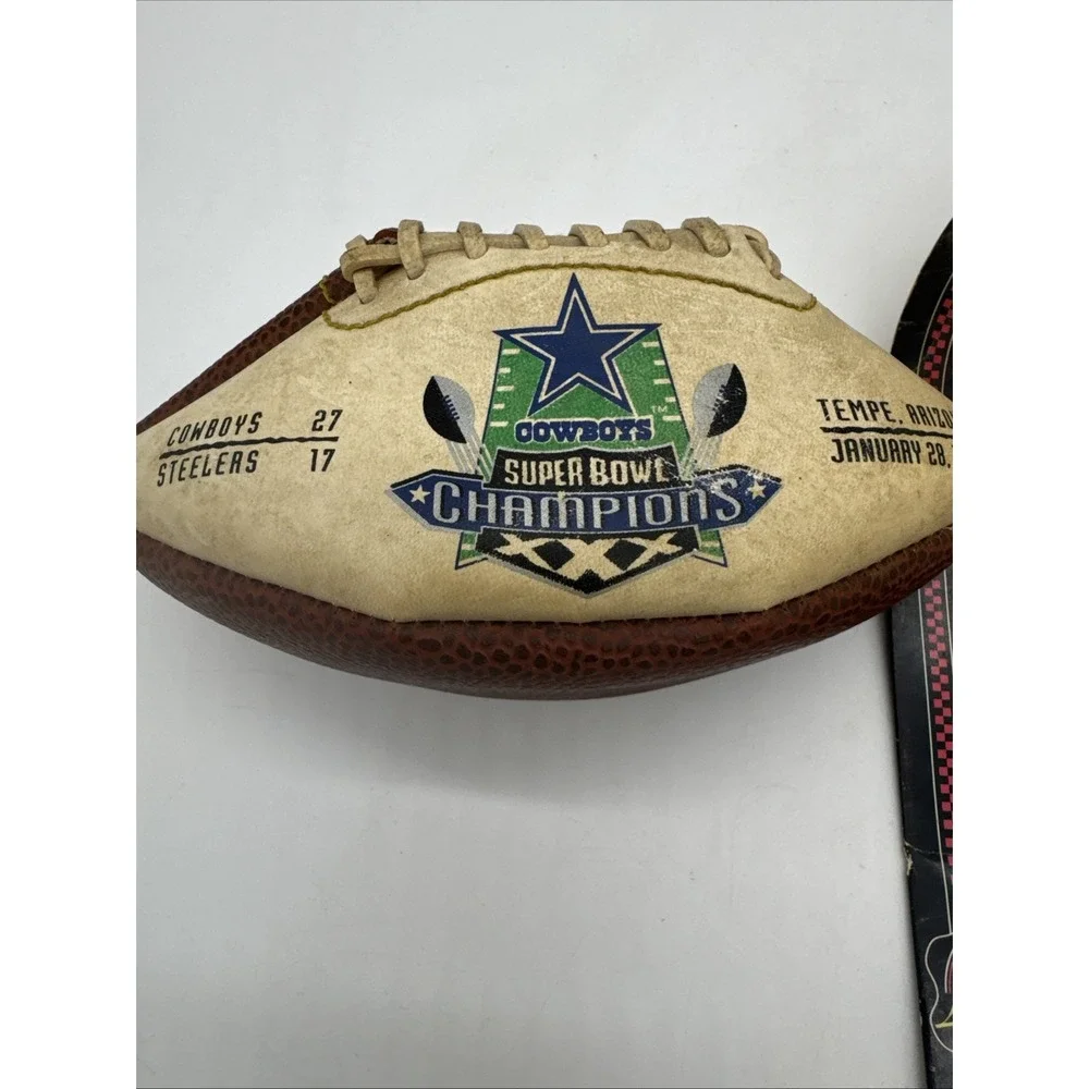 1996  Dallas‎ Cowboys Super Bowl Champions Mini Football And Troy Aikman Window